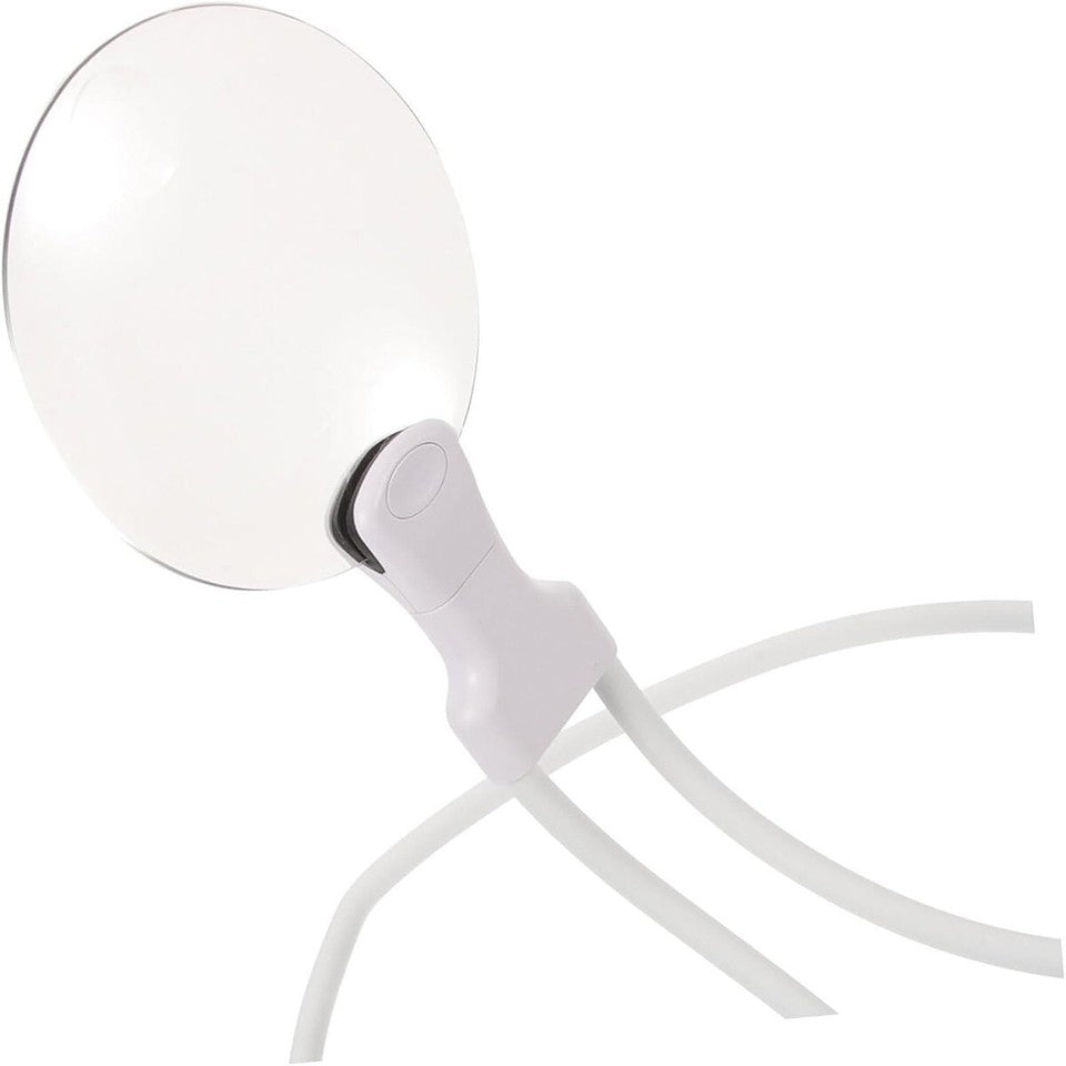 LENTE DI INGRANDIMENTO COLLO MANI LIBERE FLESSIBILE 5X REGOLABILE RICAMO BIANCA
