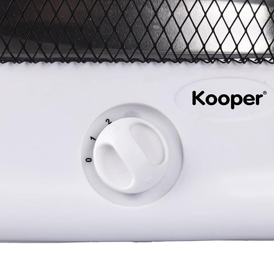 KOOPER THERMO STUFA ELETTRICA AL QUARZO A 2 ELEMENTI 400/800W STUFETTA ALOGENA