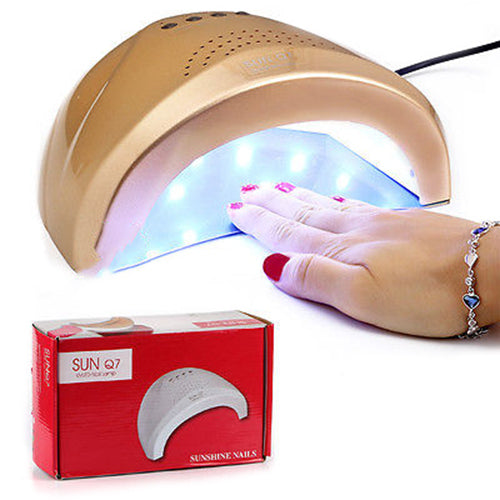 LAMPE UV 24 LED RECONSTRUCTION ONGLES MAINS PIEDS NAIL ART AVEC MINUTERIE 48W Q7