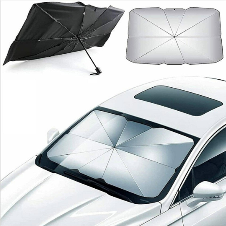PARE-SOLEIL DE VOITURE PLIABLE POUR PARE-BRISE AVANT 130X77 CM PARAPLUIE PORTABLE