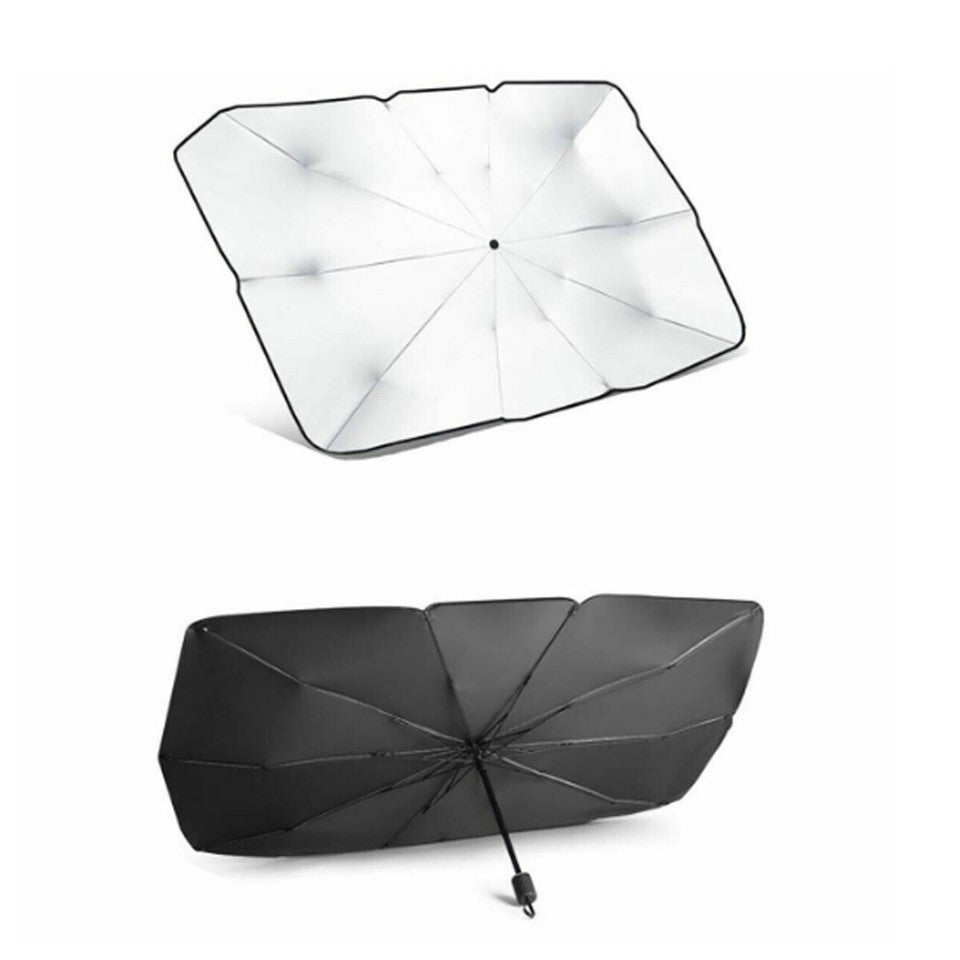 PARASOLE PER AUTO PARABREZZA ANTERIORE PIEGHEVOLE 130X77 CM OMBRELLO PORTATILE