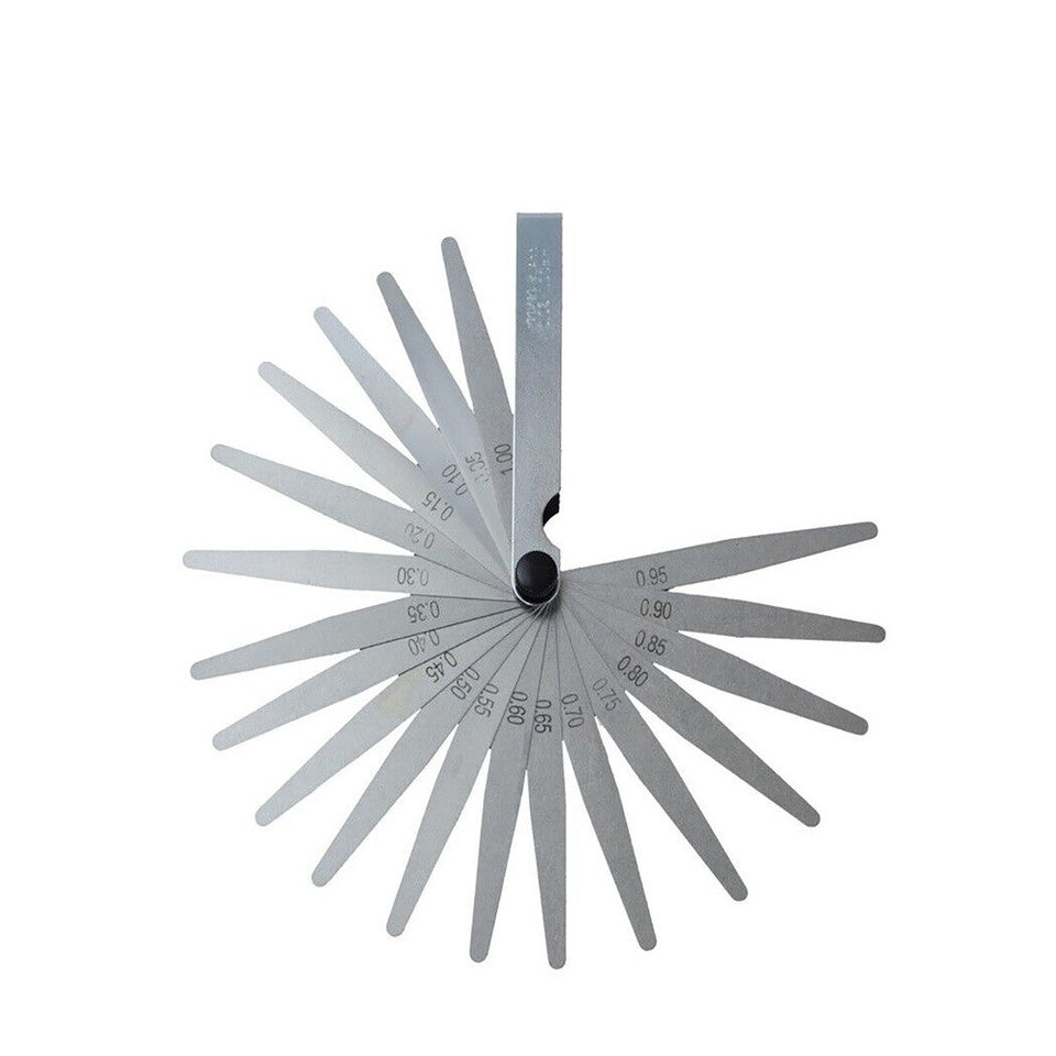 SPESSIMETRO VALVOLE DI PRECISIONE 20 LAME DI SPESSIMETRO IN ACCIAIO 0.05-1.00mm