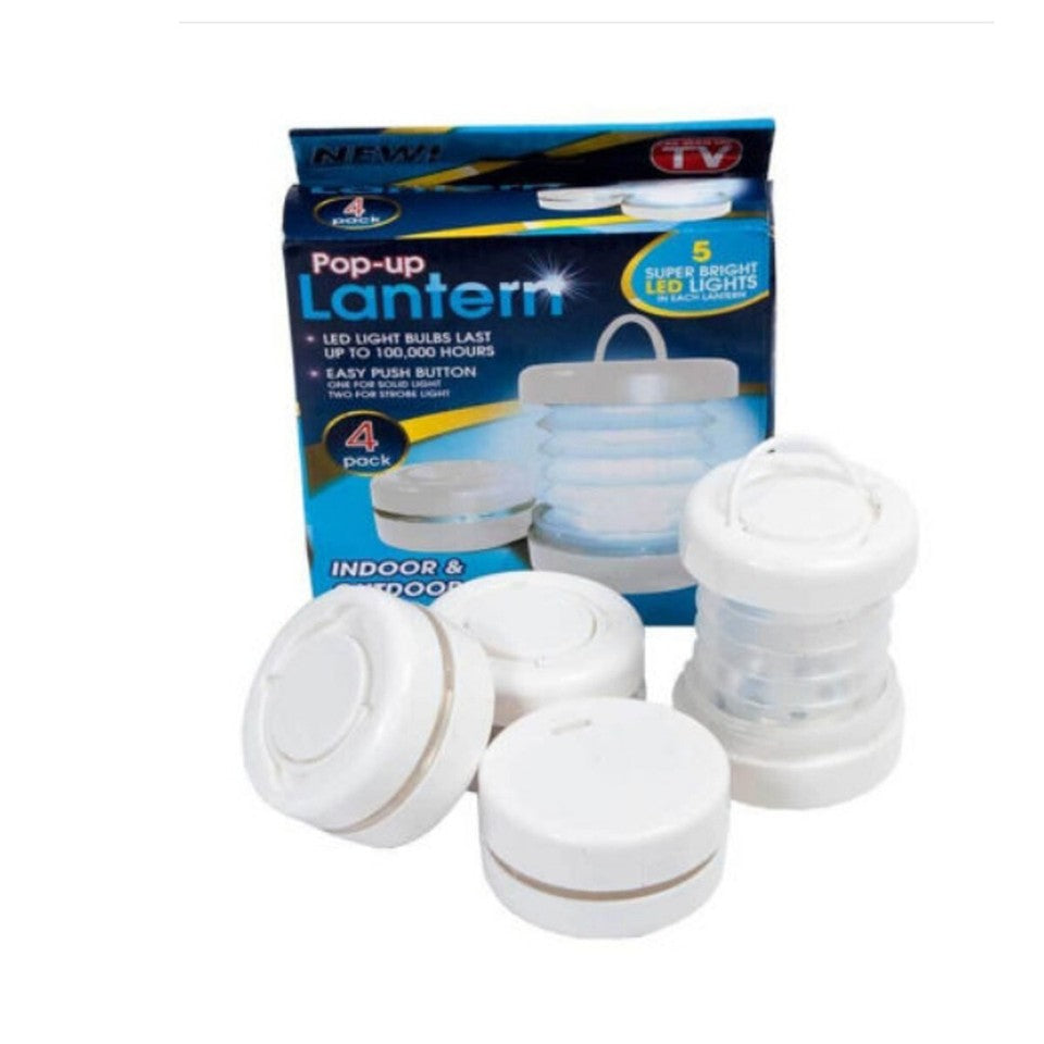 4 MINI LANTERNES LAMPES LUMIÈRE 5 LED TORCHE LANTERNE INTÉRIEUR EXTÉRIEUR CAMPING