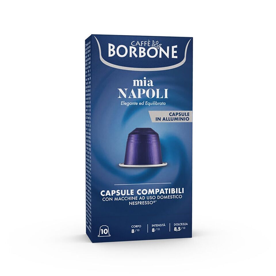 100 CAPSULE IN ALLUMINIO COMPATIBILI CON MACCHINE NESPRESSO MISCELA MIA NAPOLI