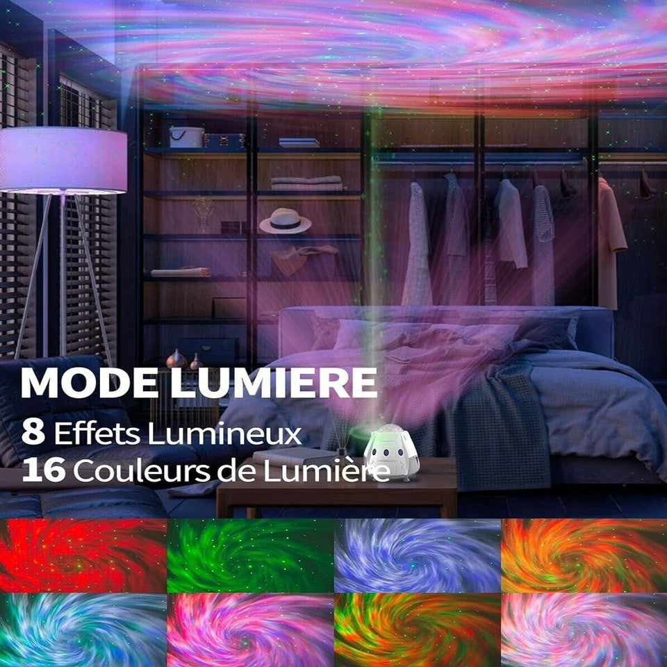 ENCEINTE BLUETOOTH PROJECTEUR LAMPE VEILLEUSE GALAXIE CAPSULE VAISSEAU SPATIAL