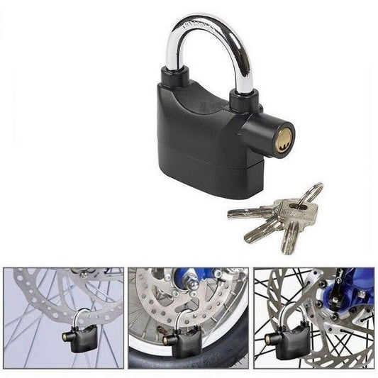 ALLARME BLOCCADISCO ANTIFURTO SONORO MOTO SCOOTER LUCCHETTO 110dBa 70MM ALL-7033