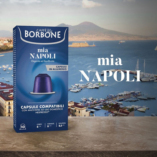 100 CAPSULES EN ALUMINIUM COMPATIBLES AVEC LES MACHINES NESPRESSO MÉLANGE MIA NAPOLI