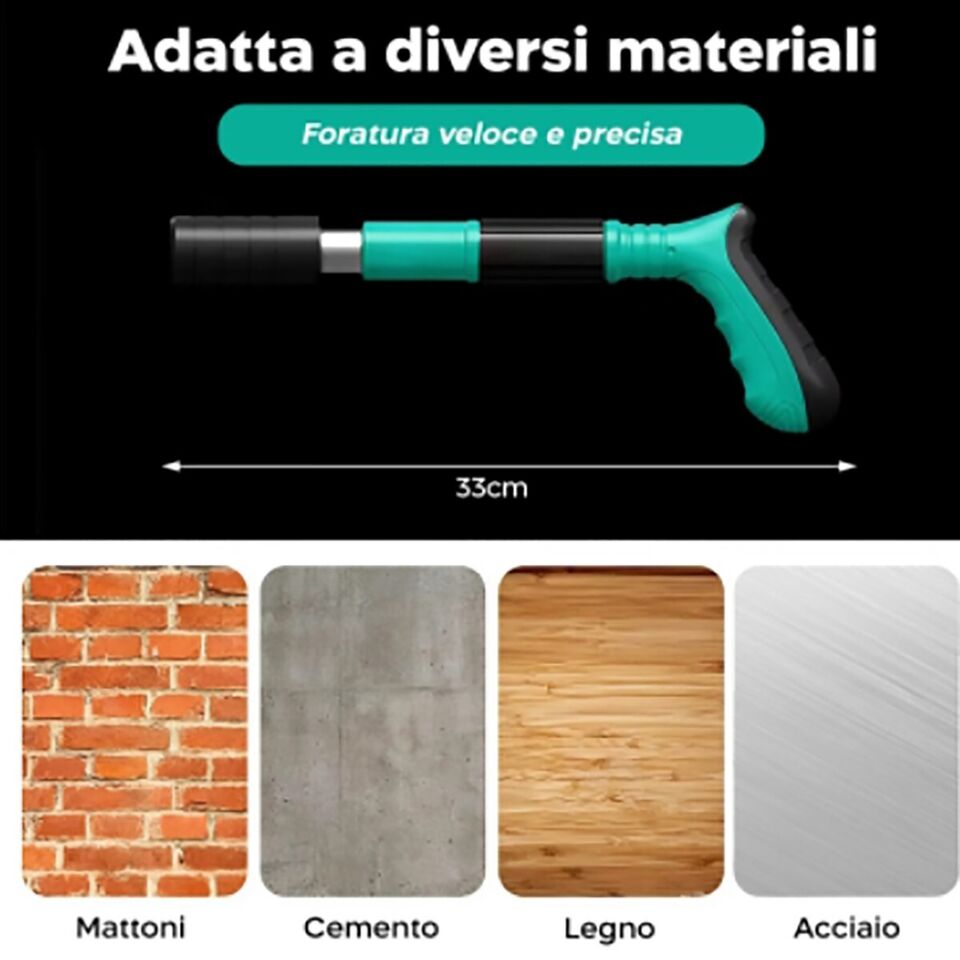 PISTOLA SPARACHIODI E RIVETTI MANUALE CHIODATRICE D'ARIA CHIODI SET ACCESSORI
