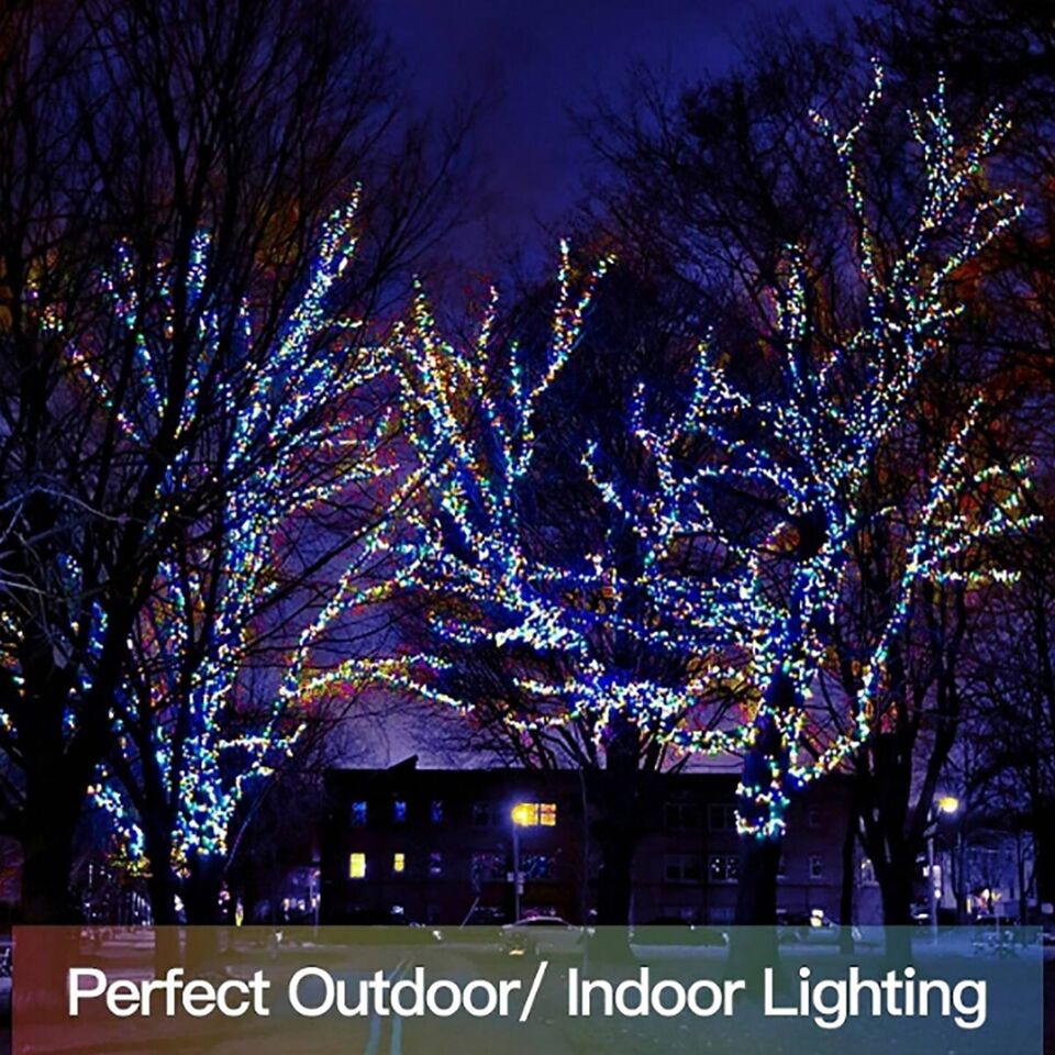 STRISCIA LED 10M 100 LED RGB MULTICOLORE A BATTERIA LUCE LUCI NATALE ALBERO FILO