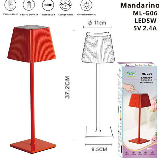 LAMPADA TAVOLO TOUCH LED MODERNA RICARICABILE BAR HOTEL RISTORANTE CORALLO MLG06