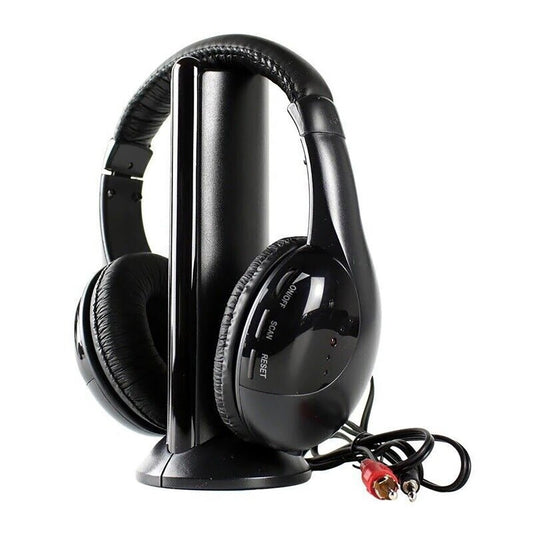 CASQUE CASQUES SANS FIL 5 EN 1 WI-FI MICROPHONE RADIO FM TV TÉLÉVISION