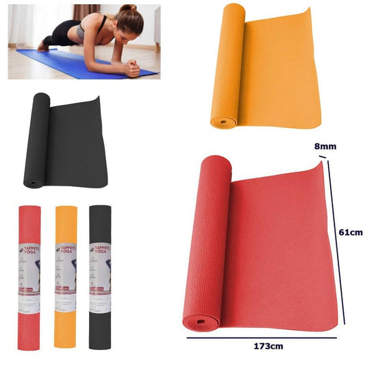 TAPIS DE YOGA AÉROBIC TAPIS DE FITNESS GYMNASTIQUE MATELAS D'ENTRAÎNEMENT 8MM